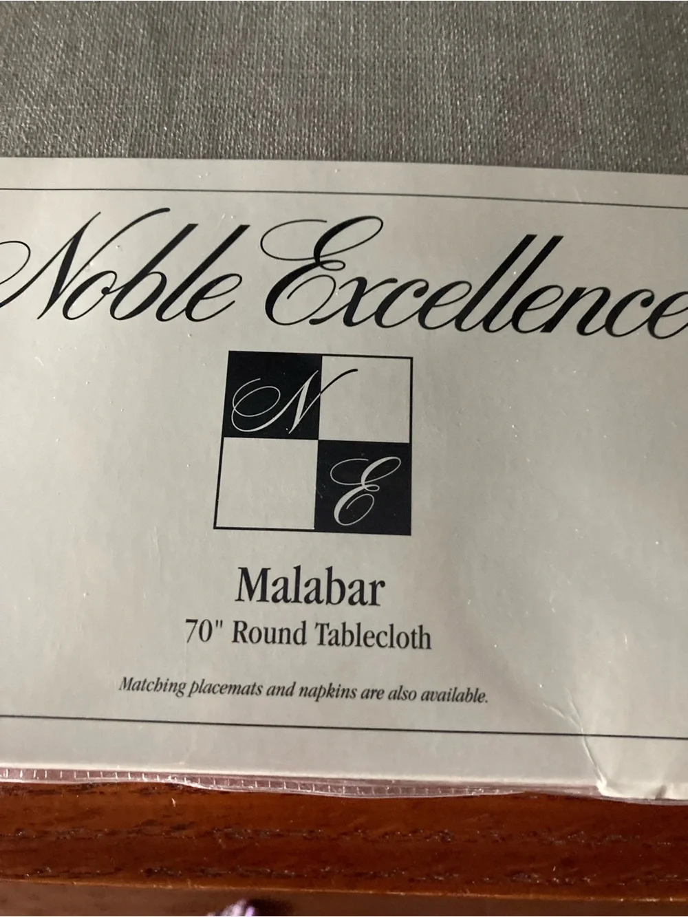 Vintage Noble Excellence 70” Round Tablecloth New in Packagr